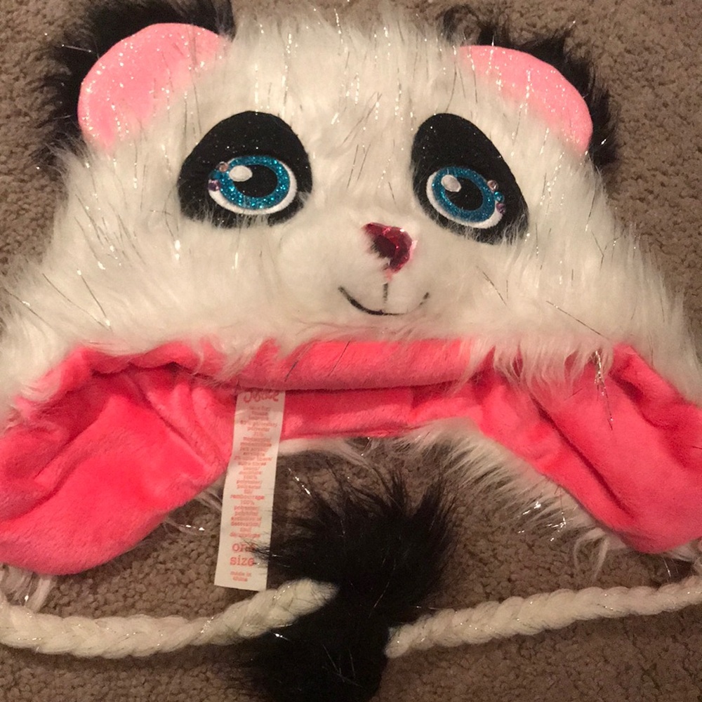 Name brand winter hats, and a pair of gloves